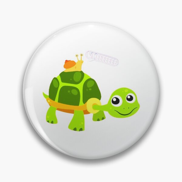 Item preview, Cute Snail Riding on Turtle Yelling Whee designed and sold by MaxineWyatt.