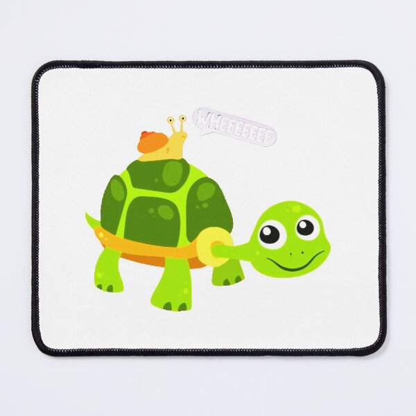 Item preview, Cute Snail Riding on Turtle Yelling Whee designed and sold by MaxineWyatt.