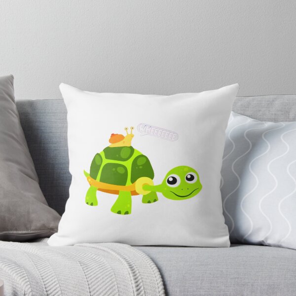 Item preview, Cute Snail Riding on Turtle Yelling Whee designed and sold by MaxineWyatt.