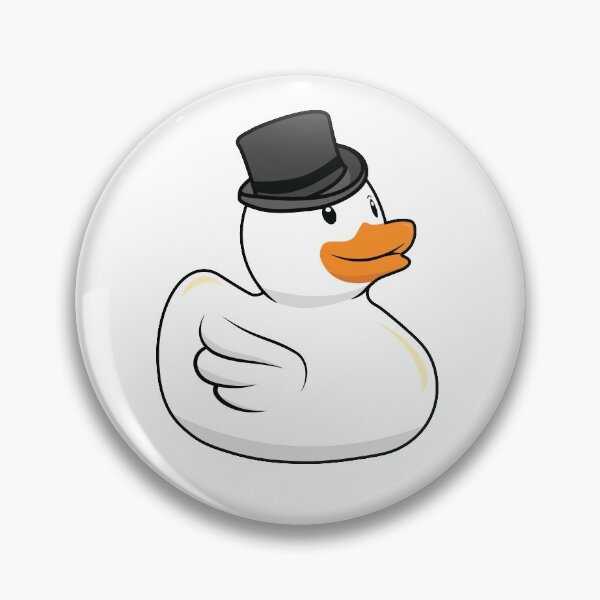 Item preview, White rubber duck with a top hat designed and sold by Idyllio.