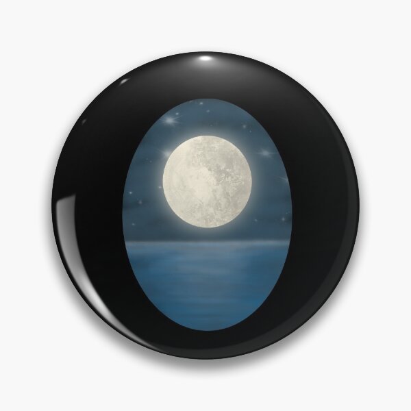 Item preview, Full Moon Reflection, Moon Magic, Illustrated Landscape, Moon and Water Landscape, Night Moon Reflection,  designed and sold by 10pmCreations.