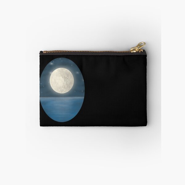 Item preview, Full Moon Reflection, Moon Magic, Illustrated Landscape, Moon and Water Landscape, Night Moon Reflection,  designed and sold by 10pmCreations.