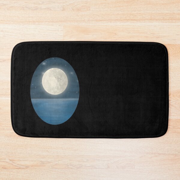 Item preview, Full Moon Reflection, Moon Magic, Illustrated Landscape, Moon and Water Landscape, Night Moon Reflection,  designed and sold by 10pmCreations.