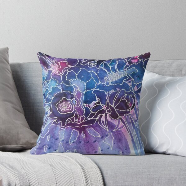 Item preview, Indigo and Purple Whimsical Flower Vase designed and sold by batikandesigns.