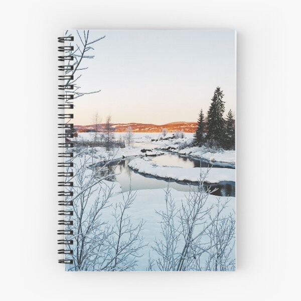 Item preview, Winter in Norway - Beautiful White River Landscape in Early Morning designed and sold by visualspectrum.