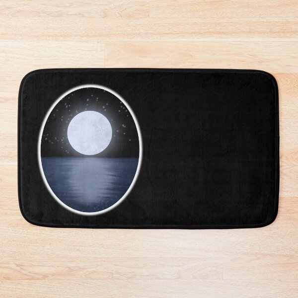 Item preview, Full Moon Reflection, Moon Magic, Illustrated Landscape, Moon and Water Landscape, Night Moon Reflection,  designed and sold by 10pmCreations.