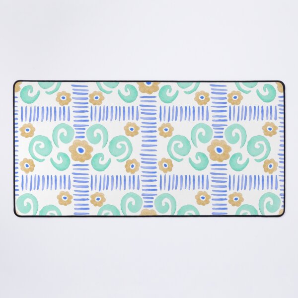 Item preview, Watercolor Florals - Blue and Orange designed and sold by PaintInTheNight.