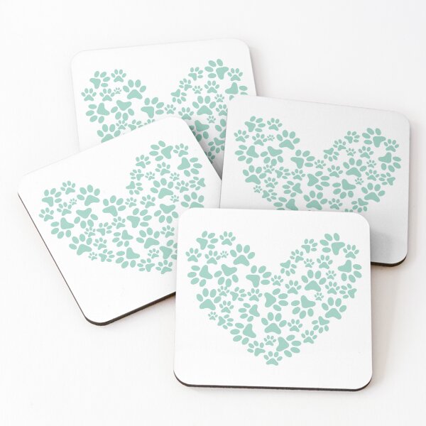Item preview, Paw Aquamarine Heart designed and sold by medbdj.