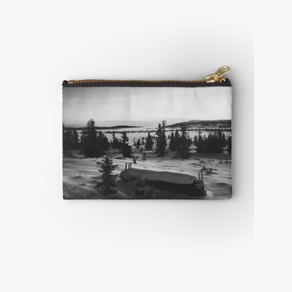 Item preview, Black and White Shot of Foggy Fir Tree Backcountry in Norway designed and sold by visualspectrum.
