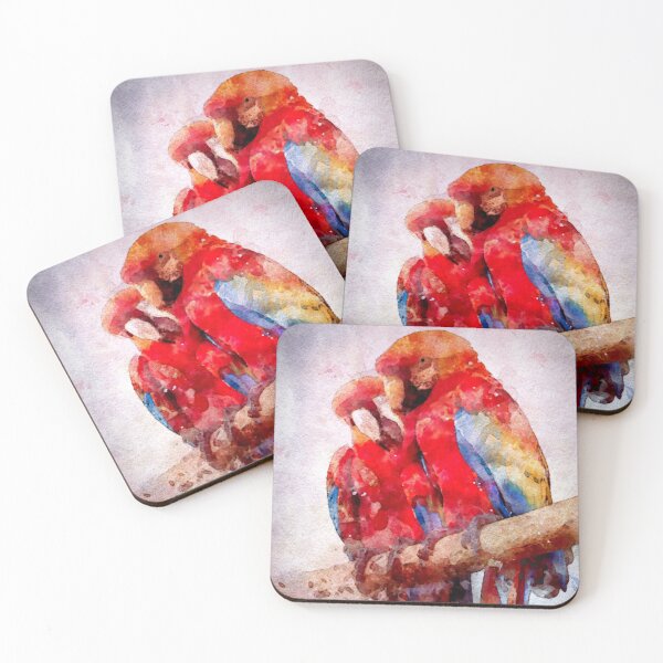 Item preview, Two Scarlet Macaws in Watercolor designed and sold by Susan Maxwell Schmidt.