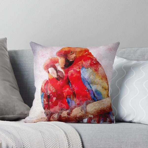 Item preview, Two Scarlet Macaws in Watercolor designed and sold by Susan Maxwell Schmidt.