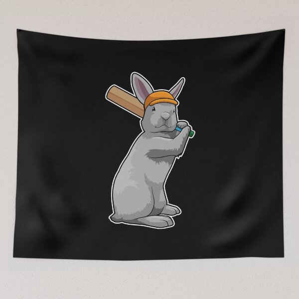 Item preview, Rabbit at Cricket with Cricket bat designed and sold by Snabdesign84.