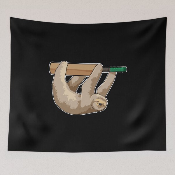 Item preview, Sloth at Cricket with Cricket bat designed and sold by Snabdesign84.
