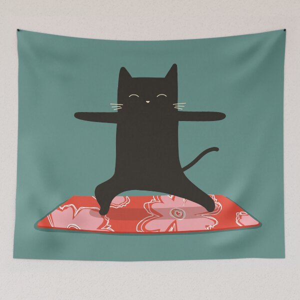 Item preview, Yoga Cat 2 designed and sold by KilkennyCat Art.
