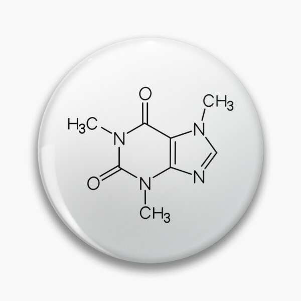 Item preview, Caffeine. Coffee molecule. Biochemistry. Organic chemistry designed and sold by AnaStickerD.