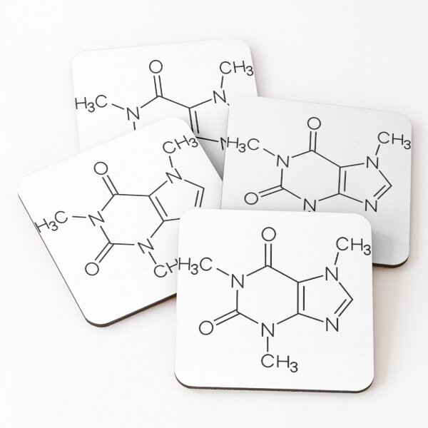 Item preview, Caffeine. Coffee molecule. Biochemistry. Organic chemistry designed and sold by AnaStickerD.