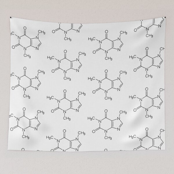 Item preview, Caffeine. Coffee molecule. Biochemistry. Organic chemistry designed and sold by AnaStickerD.