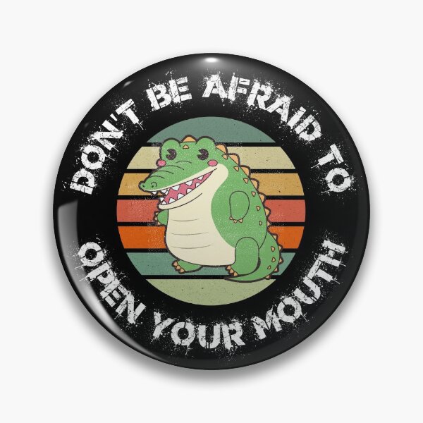 Item preview, Don't Be Afraid To Open Your Mouth Alligator Clipart Sunset In Black designed and sold by LuckyKermit.