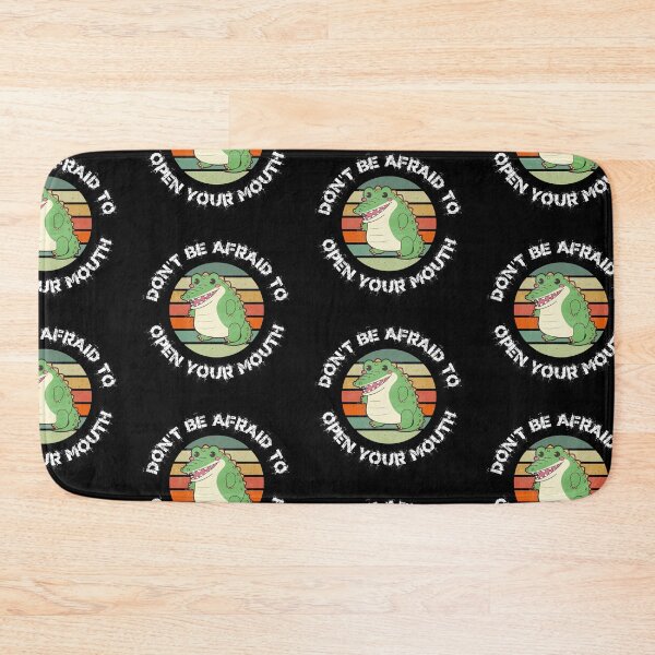 Item preview, Don't Be Afraid To Open Your Mouth Alligator Clipart Sunset In Black designed and sold by LuckyKermit.