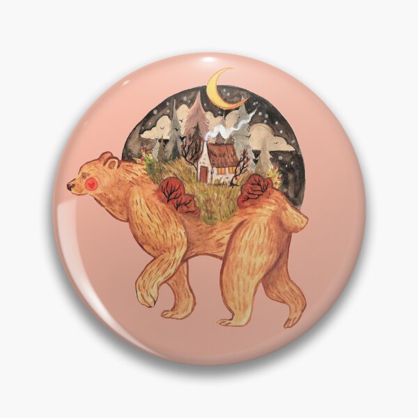 Item preview, bear carrying the world on his back watercolor designed and sold by CaptainRingtail.