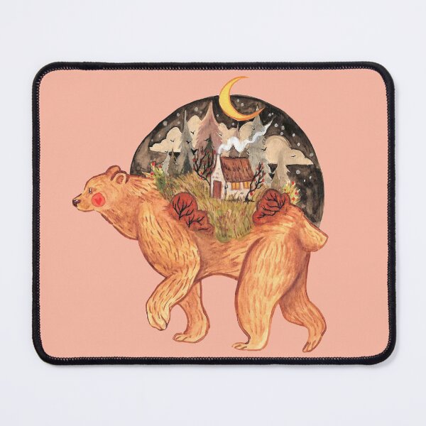 Item preview, bear carrying the world on his back watercolor designed and sold by captainringtail.