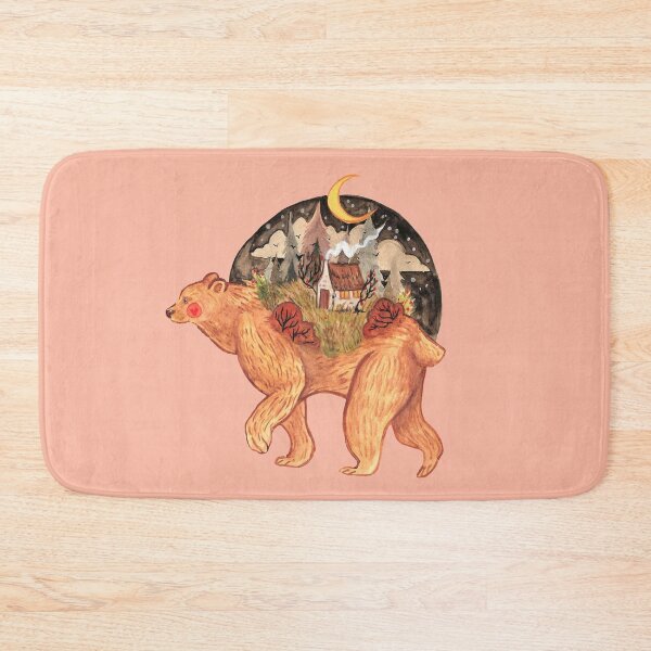 Item preview, bear carrying the world on his back watercolor designed and sold by CaptainRingtail.
