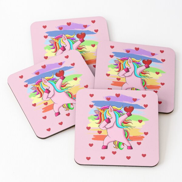 Item preview, Dabbing Unicorn Valentine Day Heart designed and sold by GulQari.