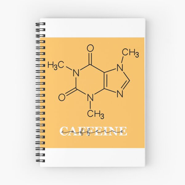 Item preview, Caffeine. Coffee molecule. Biochemistry. Organic Chemistry. Text. Lettering. Yellow designed and sold by AnaStickerD.