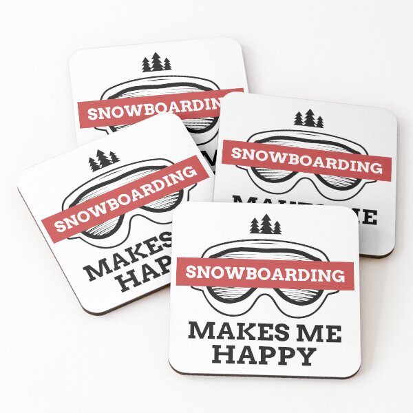 Item preview, Snowboarding Makes Me Happy Mouse Pad designed and sold by henes88.