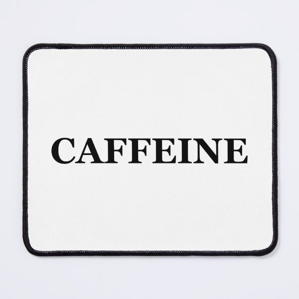 Item preview, Caffeine. Lettering. Calligraphy. Black text. English. designed and sold by AnaStickerD.