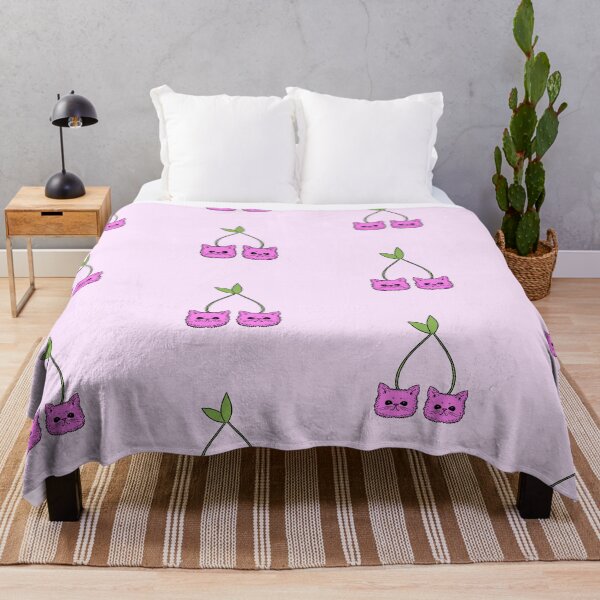Item preview, cherry kitties in pink designed and sold by pixie-bubbles.