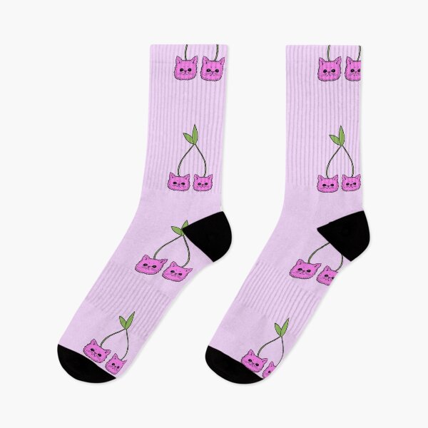 Item preview, cherry kitties in pink designed and sold by pixie-bubbles.
