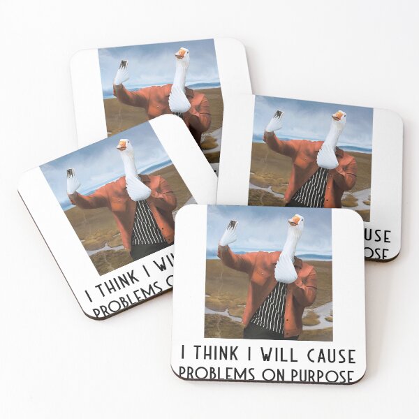 Item preview, Untitled Goose Game: I Think I Will Cause Problems On Purpose Premium T-Shirt designed and sold by henes88.