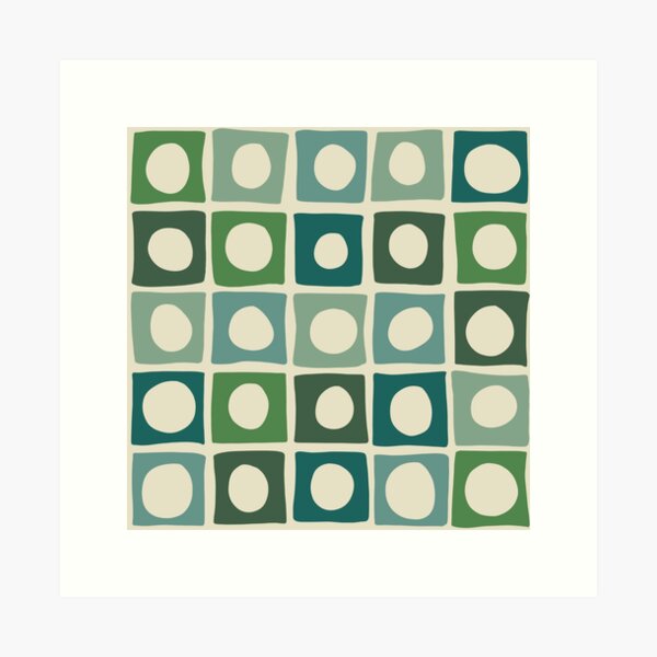 Aperçu de l'œuvre Blocs Vert Océan créée et vendue par sarahlcreative.