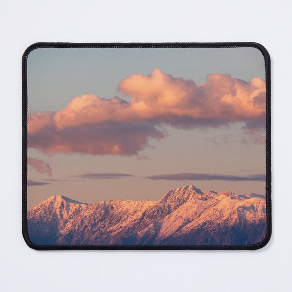 Item preview, CLOUD TOPPED SNOWY MOUNTAINS PINK SUNSET designed and sold by nickbrayimages.