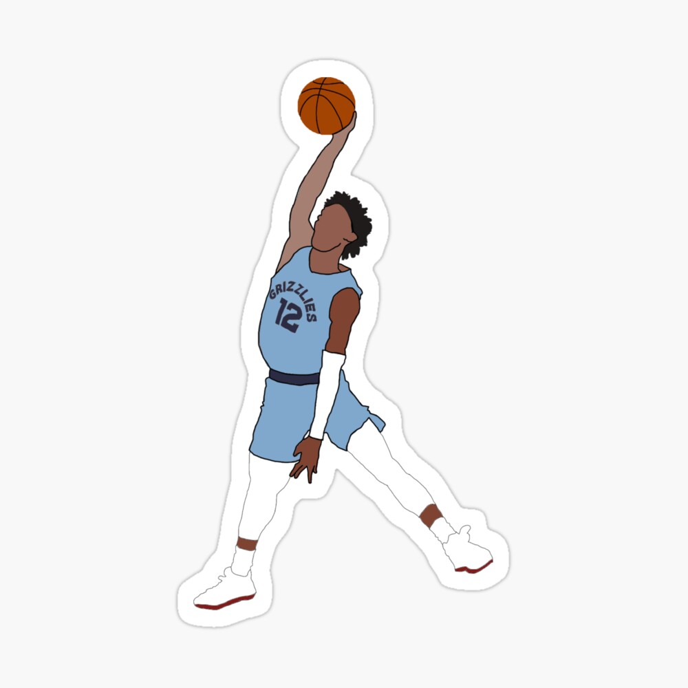 Ja Morant Memphis Grizzlies basketball signature caricature funny