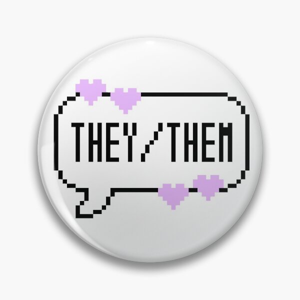 Item preview, They/Them Heart Pronouns Pixel Art designed and sold by Valentine145.