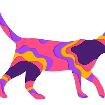 Artwork thumbnail, Colorful Cat Papercut Effect by InnaPo ⭐⭐⭐⭐⭐