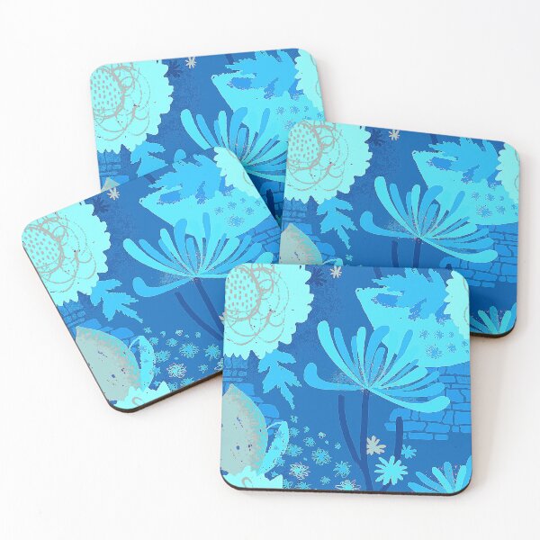 Item preview, Blue And Aqua Floral Abstract Modern Designs  designed and sold by DEC02.