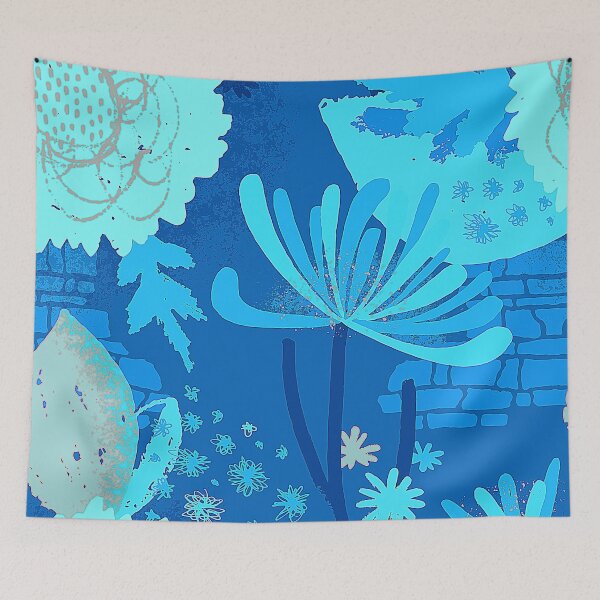 Item preview, Blue And Aqua Floral Abstract Modern Designs  designed and sold by DEC02.