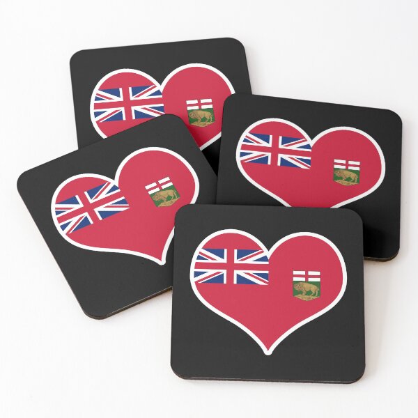 Item preview, Manitoba Provincial Flag Heart designed and sold by PKHalford.