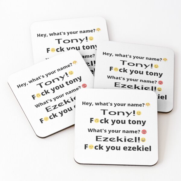 Item preview, What's your name Tony & Ezekiel with emoji  designed and sold by Touaguine Salah Eddine.
