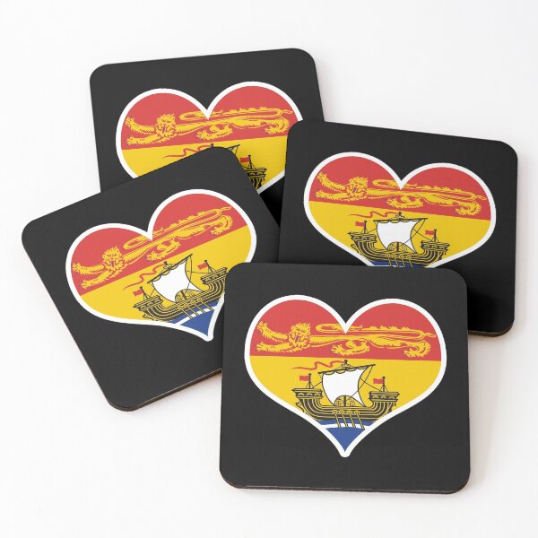 Item preview, New Brunswick Provincial Flag Heart designed and sold by PKHalford.