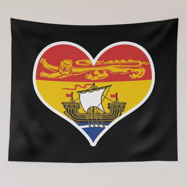 Item preview, New Brunswick Provincial Flag Heart designed and sold by PKHalford.