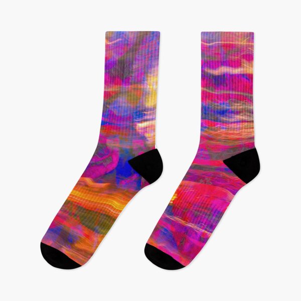 Item preview, Aliens Watching SCIFI Expressionist Abstract Art Decor with Neon And Magenta designed and sold by EdwardMonet.