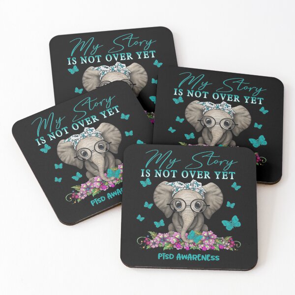 Item preview, Cute Elephant My Story Is Not Over Yet PTSD Awareness designed and sold by Adropine.