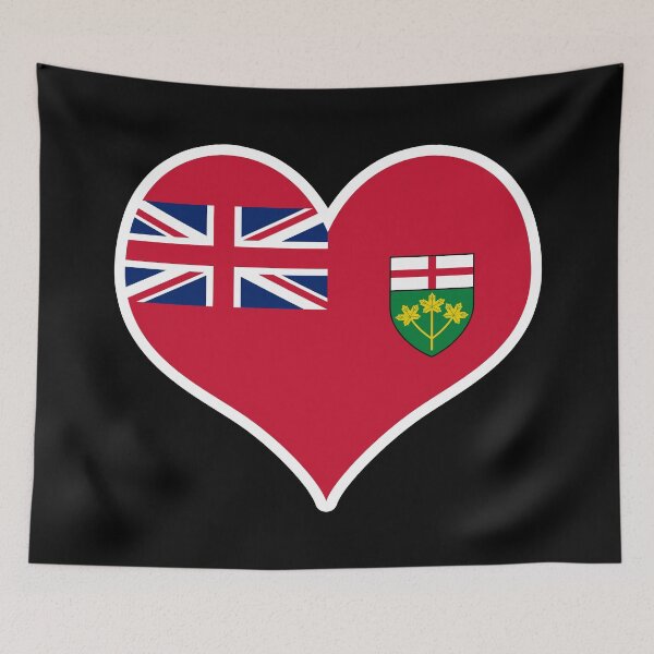 Item preview, Ontario Provincial Flag Heart designed and sold by PKHalford.
