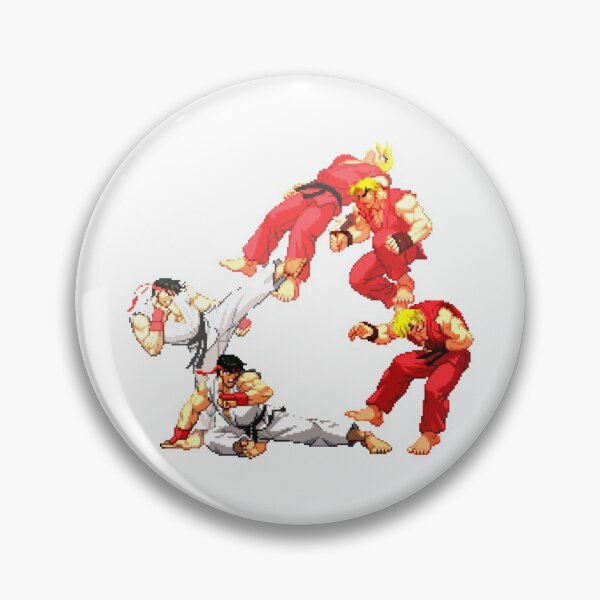 Item preview, Ryu and Ken fighting designed and sold by TribesPrints.