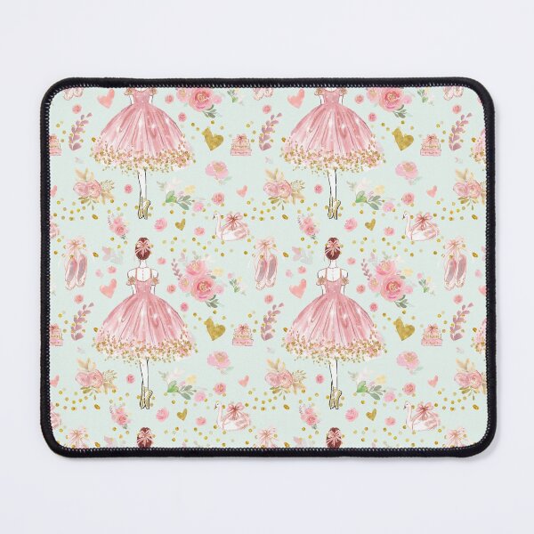 Item preview, Ballerina Mint and Pink Glamour Pattern designed and sold by erinbookdragon.