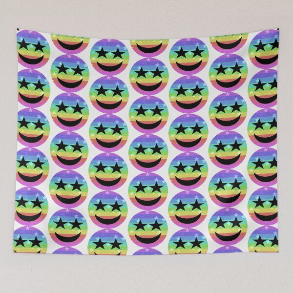 Item preview, Starry-eyed Rainbow Smiley designed and sold by LanDiMonk.